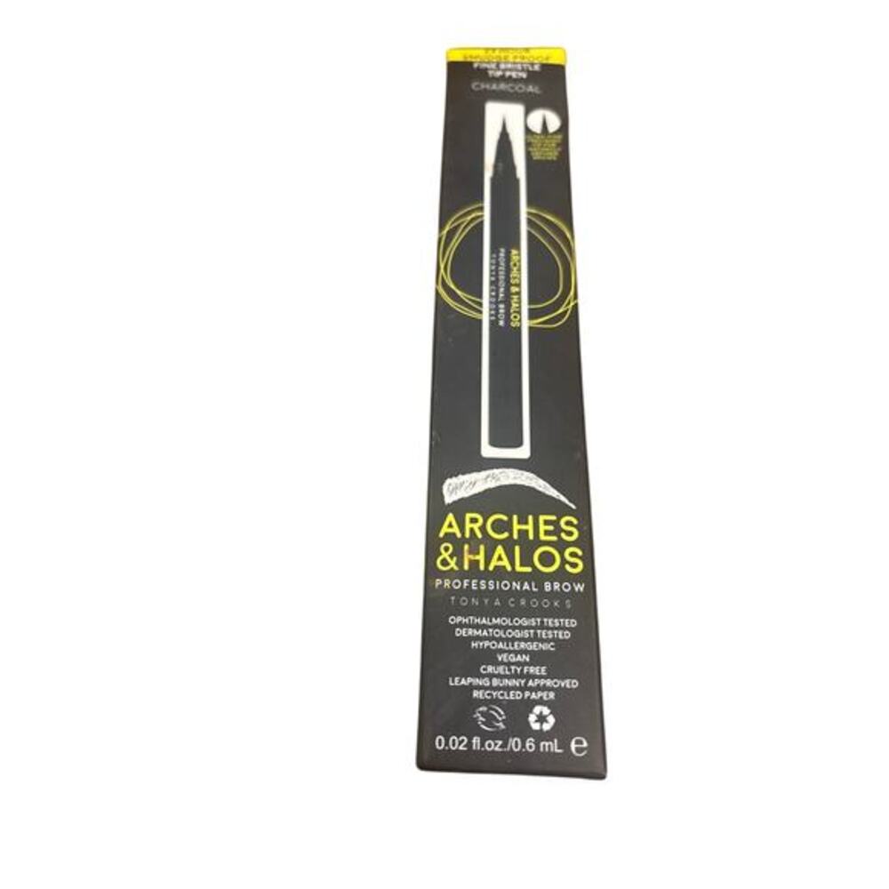 Arches Halos Professional‎ Brow Fine Bristle Tip Pen Charcoal Vegan Cruelty Free